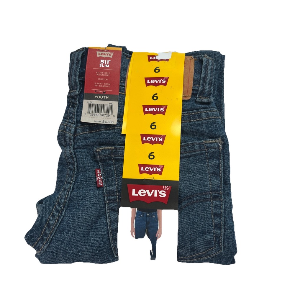 Levi's 511 Slim Flex Stretch Blue Jeans Boys 6 Youth Blue MSRP $42.50 - Picture 3 of 3